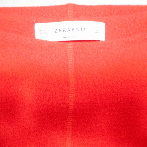 ZARA  KNIT Long sleeve red wool blend  top  size S - Picture 4 of 4